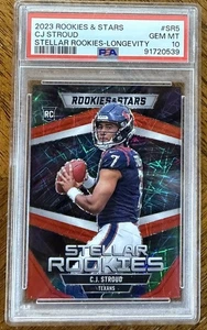 2023 ROOKIES & STARS CJ STROUD STELLAR ROOKIES LONGEVITY RC SP #SR5 PSA 10 READ - Picture 1 of 4