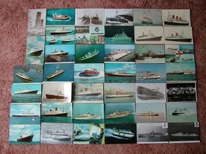 41 Unused Postcards of BOATS, LINERS, SHIPS, HOVERCRAFT. Standrd size. - Picture 1 of 1