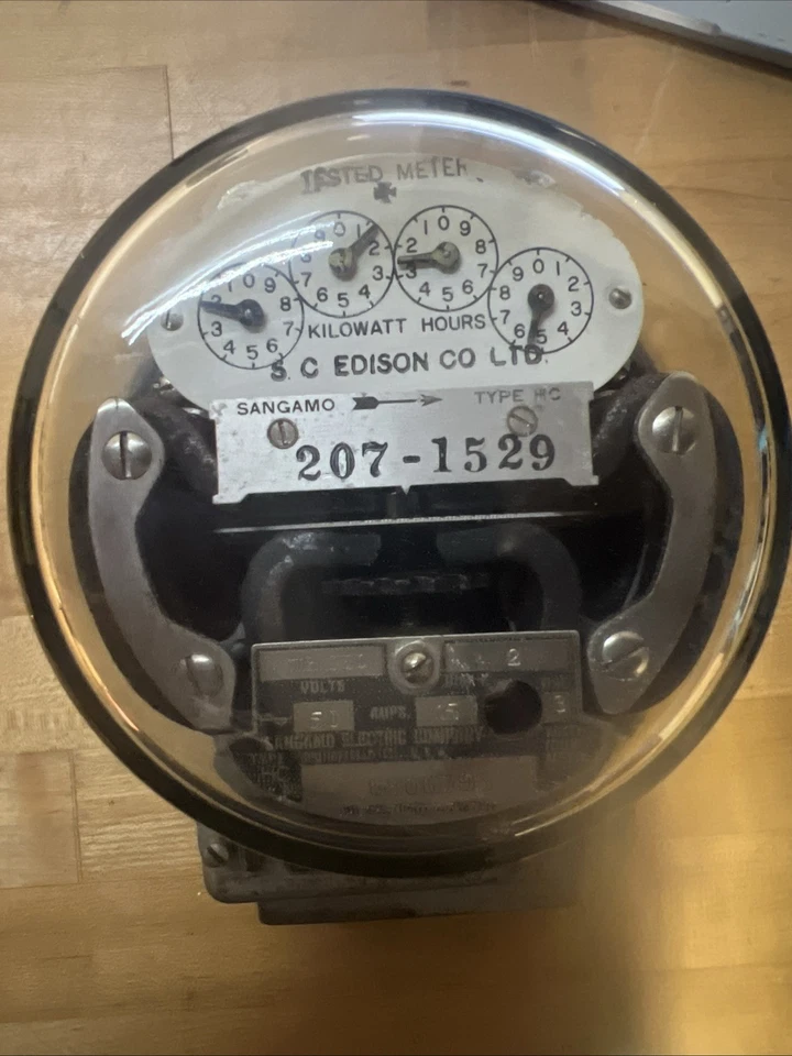 Medidor de vatiour Sangamo 15 AMP TIPO HC Foto 1 de 4