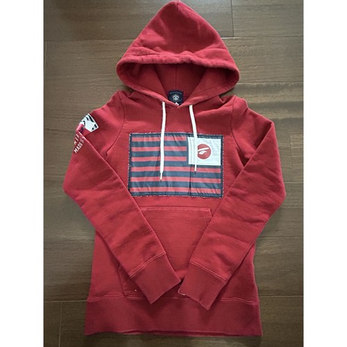 A BATHING APE (BAPE) Felpa con cappuccio logo Bape uomo XS rossa usata in ottime condizioni pullover leggero