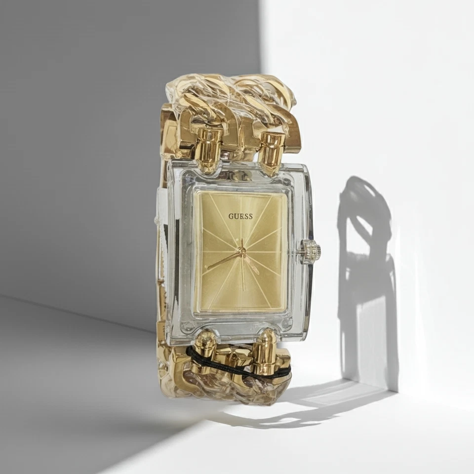 Guess Women's Mod Heavy Metal Gold Dial Watch - GW0669L1