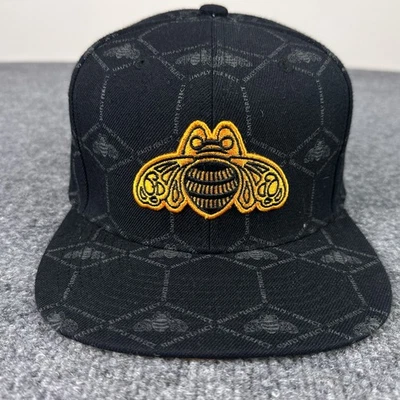 Chapéu Patron Tequilia Masculino Ouro Preto Bordado Abelha Mitchell Ness Mistura de Lã - Imagem 1 de 4