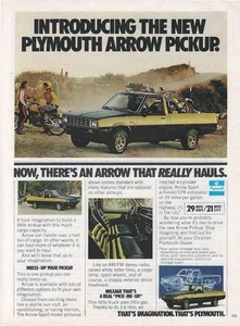 Anuncio impreso deportivo Plymouth Arrow 1977 "That's Imagination. That's Plymouth" - Imagen 1 de 7