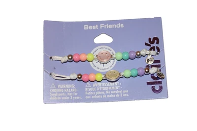 Pulsera Joyería Claire's Multi Fila Tono Plata Tirar Cordones Mejores Amigos Nuevo Foto 1 de 2