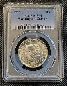 1952 Silver Washington Carver 50c Half Dollar Commemorative PCGS MS64 - Picture 1 of 2