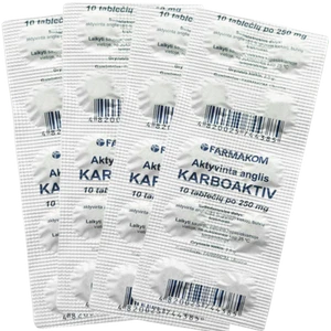 Aktivkohle Kohletabletten 250 mg yголь активированный Verdauung, 100-2000 Tab - Bild 1 von 6