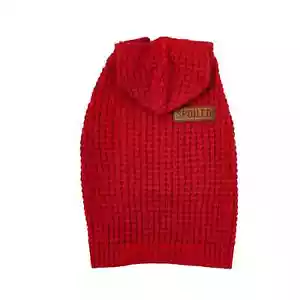 Vibrant Life Dog Spoiled Red Hooded Pet Sweater Sz M 20-50lb Christmas Valentine - Picture 1 of 6