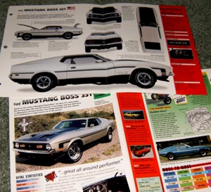 1971 Mustang BOSS 351 Spec Info Poster Original Brochure Ad 71 BOSS351 Ford - Bild 1 von 1