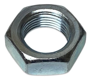 11/16"-18 LH Left Hand Steel Jam Nut with Silver Zinc Plated Finish - Picture 1 of 1