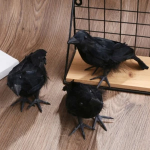 Simulation Black Crow Raven Bird Repellent Pest Control PigeonRepellent Garden - Bild 1 von 6