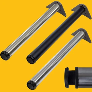 Tischbeine Möbelfuß Ø 60 mm Tischbein EDELSTAHL Höheverstellbar Schreibtischfüße - Bild 1 von 7
