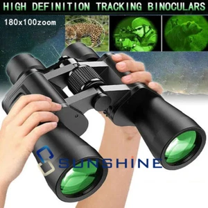 180x100 High Power Military Binoculars Day/Night Vision Waterproof Hunting Camp - Picture 1 of 17