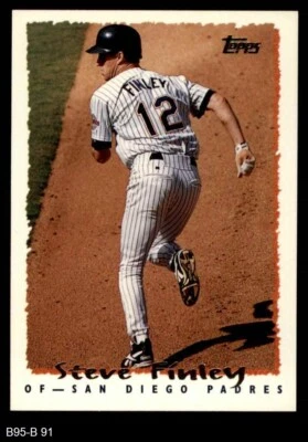 1995 Topps Traded #91 Steve Finley T Padres 8 - NM/MT - Image 1 of 2
