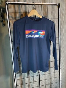 Patagonia Kids Capilene Cool Daily Shirt Xl 14 Navy Blue Long Sleeve - Picture 1 of 5