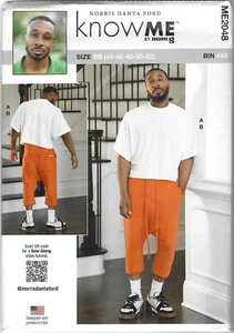 KNOW ME PATRÓN DE COSTURA ME2048 TOP Y JOGGERS DE PUNTO PARA HOMBRE TALLA 44-52 SIN CORTAR - Imagen 1 de 2