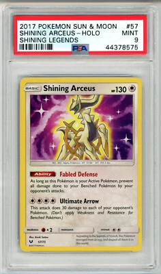 POKEMON SHINING LEGENDS SHINING ARCEUS #57 HOLO FOIL PSA 9 MINT #44378575 - Image 1 of 2