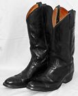 TONY LAMA Men's Black Leather 2951 Western Cowboy Embroidered Boots ~ Size 9 D