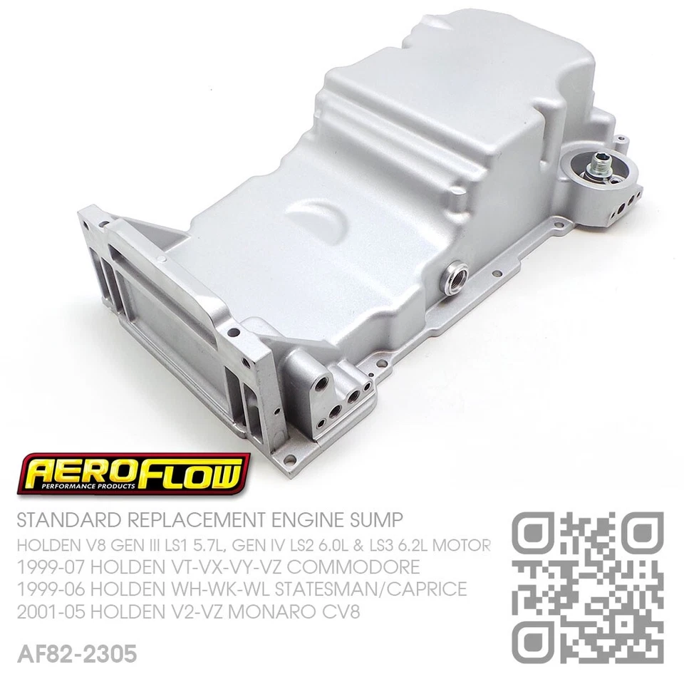 Aeroflow Cast Aluminium Standard Replacement Front Sump Oil Pan (AF82-2305)