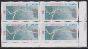 1986 Canada SC# 1077i LR Olympic Winter Games 1988 Plate Block M-NH Lot# 1801 - Picture 1 of 1