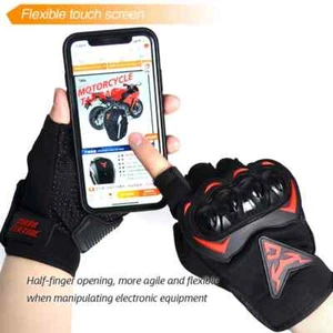 XXL Motorcycle Gloves Half Finger Breathable Cycling Protection Sports Mitts - Imagen 1 de 10