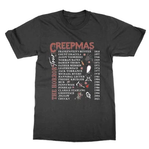 Horror Symbole Weihnachten Creepmas T-Shirt Lustig Film Nerd T-Shirt Geschenk - Picture 1 of 1