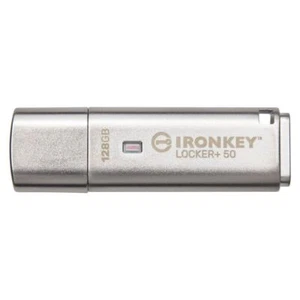 Kingston IronKey Locker+ 50 USB Flash Drive Encrypted 128GB IKLP50/128GB - Afbeelding 1 van 5