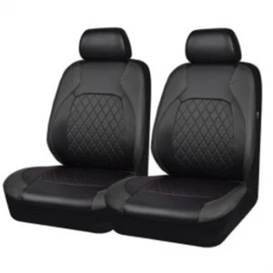 Front Car Seat Covers For GMC Yukon 2007-2023 Faux Leather Pad Cushion 2 -Seats - Picture 1 of 7