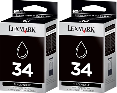 New Genuine Lexmark 34 2PK Ink Cartridges X Series X5450 X5250 P Series P4350 - Image 1 of 3