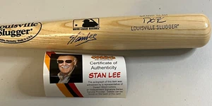 Bate de béisbol autografiado por Stan Lee Louisville Slugger Marvel Desert Wind - Imagen 1 de 5