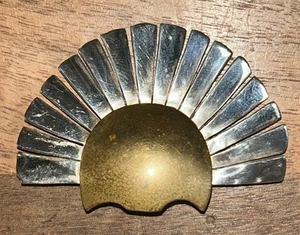 Vintage Sterlingsilber MEXIKO LATON 925 MESSING EINHEIMISCHE KOPFSCHMUCK BROSCHE - 25 Gramm - Bild 1 von 6