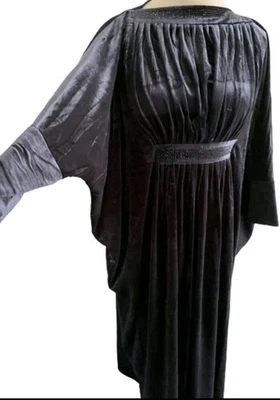 Quality Ladies Premium Velvet Butterfly Frasha Abaya Diamante - Black Size 58 V3 - Image 1 of 4