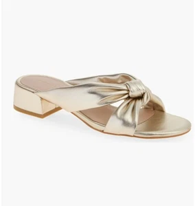 Stuart Weitzman Knot Leather Sandal Size 7.5 - Picture 1 of 8