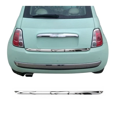 Moldura maletero trasero Fiat 500C 2010-2023 acero inoxidable plata 1 pieza Foto 1 de 4