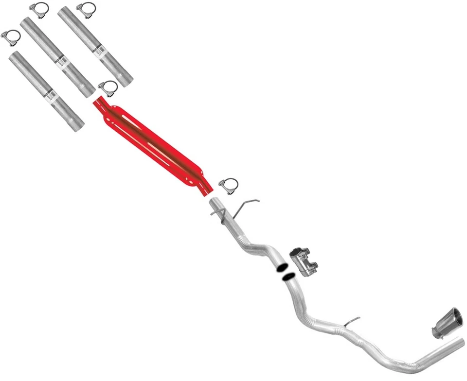 Tubo de escape silenciador bomba cereja desempenho para Ford F150 87-95 Ford F150 4.9 - Imagem 1 de 4