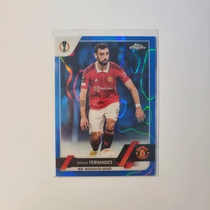 2022-23 Topps UEFA Club Competitions Chrome Bruno Fernandes Blue Lava Parallel 8 - Bild 1 von 1