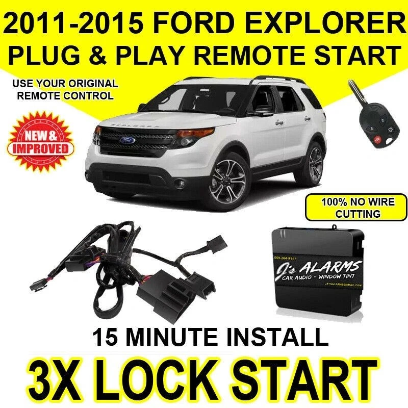 "Пульт дистанционного запуска Plug and Play для Ford Explorer 2011-2015 годов выпуска простая установка ""сделай сам"" 3 замка FO1" - Изображение 1 из 2