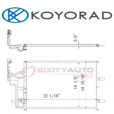 Koyorad AC Condenser for 2006-2010 Mazda 5 - AC Air Conditioning Heating zc - Image 1 of 4