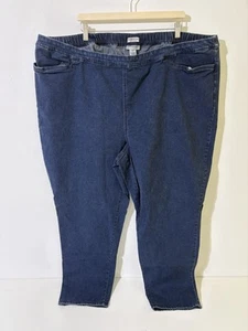 Catherines Essential Jeggings Donna Elasticizzato Blu Denim Piatto Frontale Taglia 4X - Foto 1 di 10