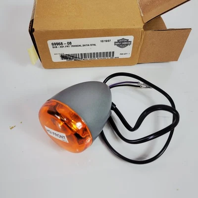 OEM Harley-Davidson 2008-2009 Softail Rocker C Front Turn Signal (HDI) 69968-08 - Image 1 of 4