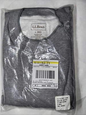 Camisa masculina LL Bean River Driver’s grande mistura de lã 237757 cinza urze térmica - Imagem 1 de 4