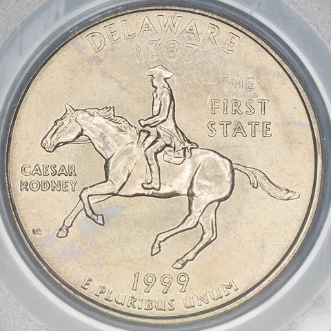 1999-P U.S STATE QUARTER PCGS DELAWARE COLLECTORS UNIVERSE EDDY SEGER SIGNATURE* Cover