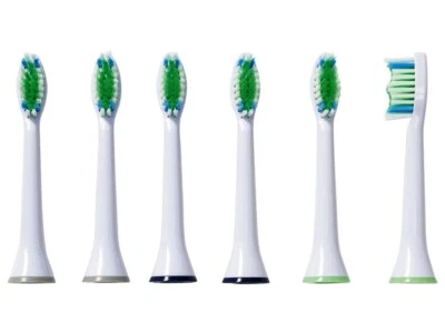 6x Nevadent replacement sonic toothbrush heads "NZKS 6 B3" brush heads - Image 1 of 4