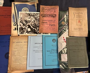 RARE VINTAGE SONS OF TEMPERANCE COLLECTION BOOKS PHOTO TIE CADET SONGSTER - Picture 1 of 4