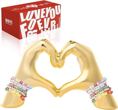 Decoração MOYI dourada clara para sala de estar quarto estante mesa de centro, coração - Imagem 1 de 4