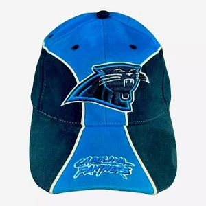 Raro De Colección Carolina Panthers Sombrero Gorra con Tirantes NFL Fútbol Negro Azul Nuevo - Imagen 1 de 8