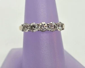 Atemberaubender 18K Gelbgold Ring fünf Diamanten 1,29CT natürliche abgebaute Diamanten - Bild 1 von 10