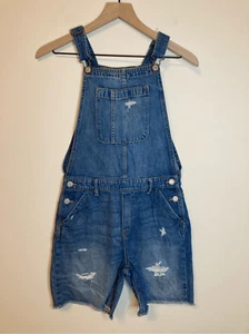 Gap Kids Girls XXL Jean Short Overalls Shortalls - Picture 1 of 5
