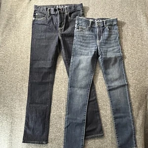 2 Pair The Children's Place Skinny Stretch Denim Jeans Boys Size 12 NWT - Picture 1 of 14