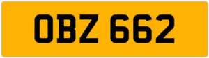 OBZ 662 O 3x3 DATELESS PRIVATE NUMBER PLATE OLLY OWEN OSCAR OLY OL OLIVIA ORLA - Picture 1 of 1