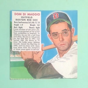 1952 Red Man Tobacco #AL5 Dom DiMaggio  (No Tab) - Picture 1 of 2